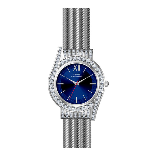 Carlo Cantinaro Éclat CC3021 — Argent et bleu