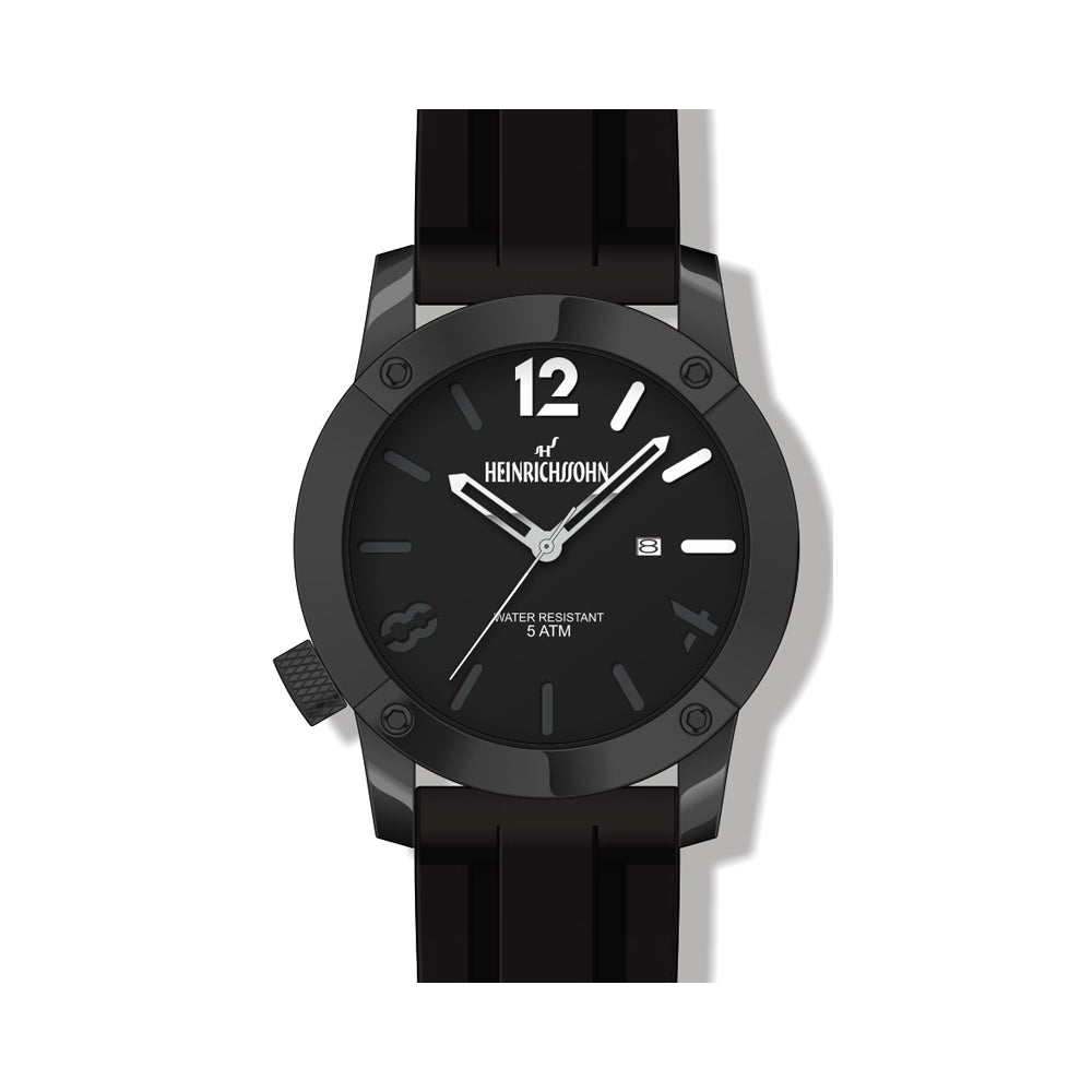 Heinrichssohn GE-Schalke HS1014B — montre homme noire