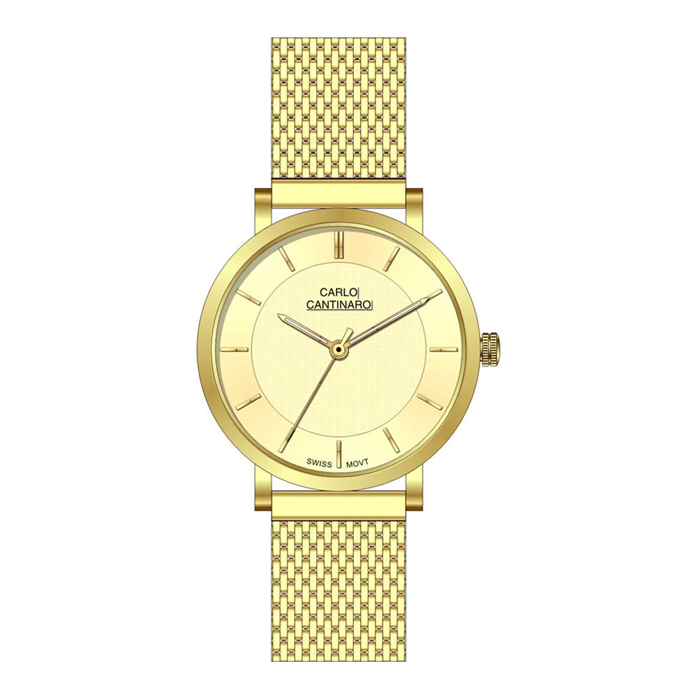 Carlo Cantinaro Classique Or CC1001GM013 — Montre homme