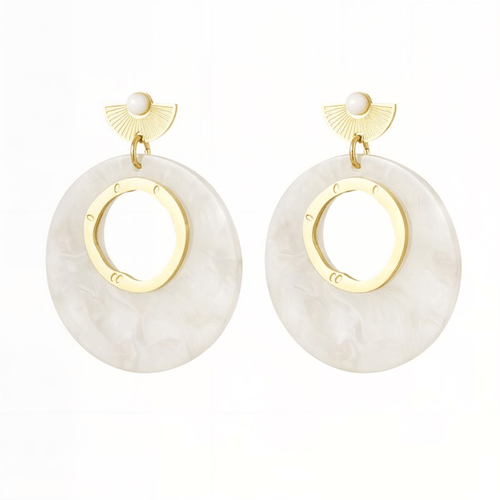 Earrings Sharon - Gold Plated Elegant Earrings-0